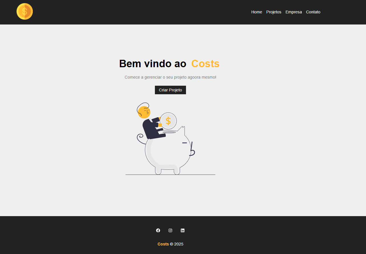 Homepage do Costs